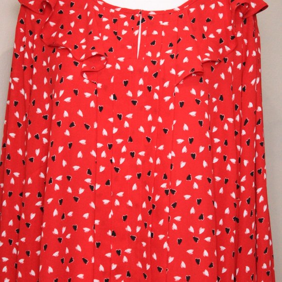 Liz Claiborne Women’s Popover Long Sleeve Tiny Hearts Print Size 3X - Picture 2 of 12